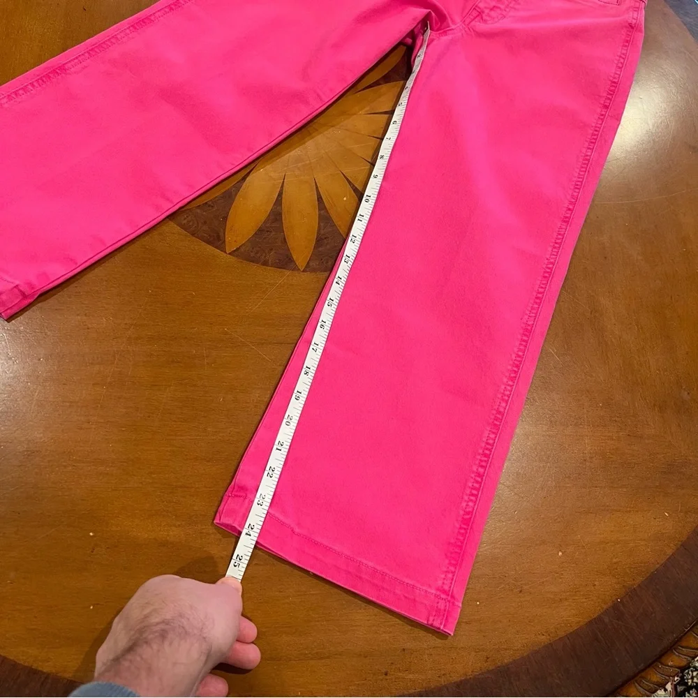 NEW J.Crew Women’s Slim Wide Leg‎ Crop Pant Intense Pink 25P Petite Barbiecore